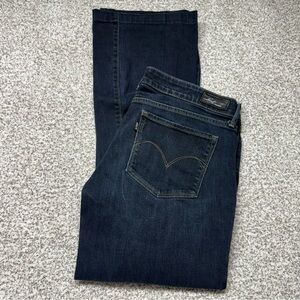 Women’s Levis Dark Wash Stretch Bootcut Demi Curve Low/Mid Rise Jeans Size 29x29